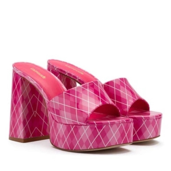 LARROUDE Brand New Dolly Argyle Platform Mule Size 6 - Picture 2 of 9